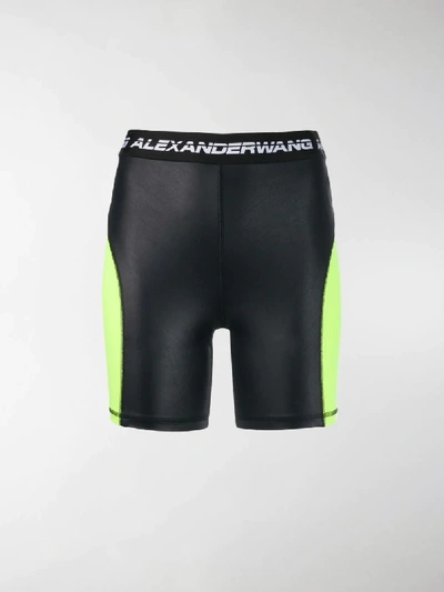 Shop Alexander Wang T Logo Cycling Shorts In Black