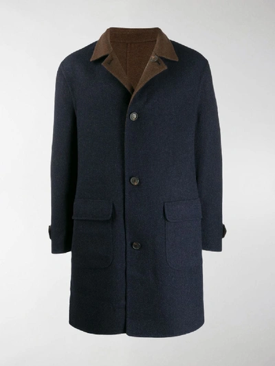 Shop Brunello Cucinelli Single Breasted Coat In Blue