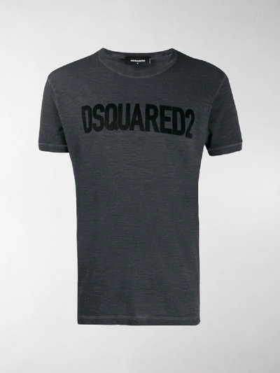 Shop Dsquared2 Logo T-shirt In Grey