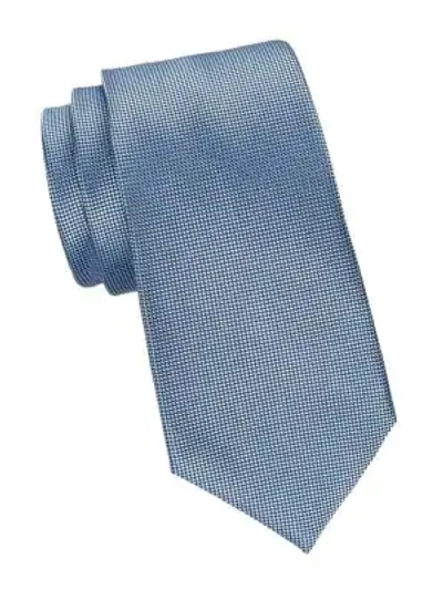 Shop Ermenegildo Zegna Essential Silk Tie In Blue
