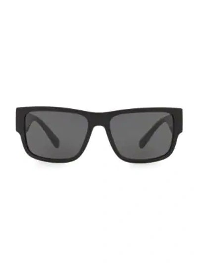 Shop Versace Men's Rock Icons 58mm Square Sunglasses In Black