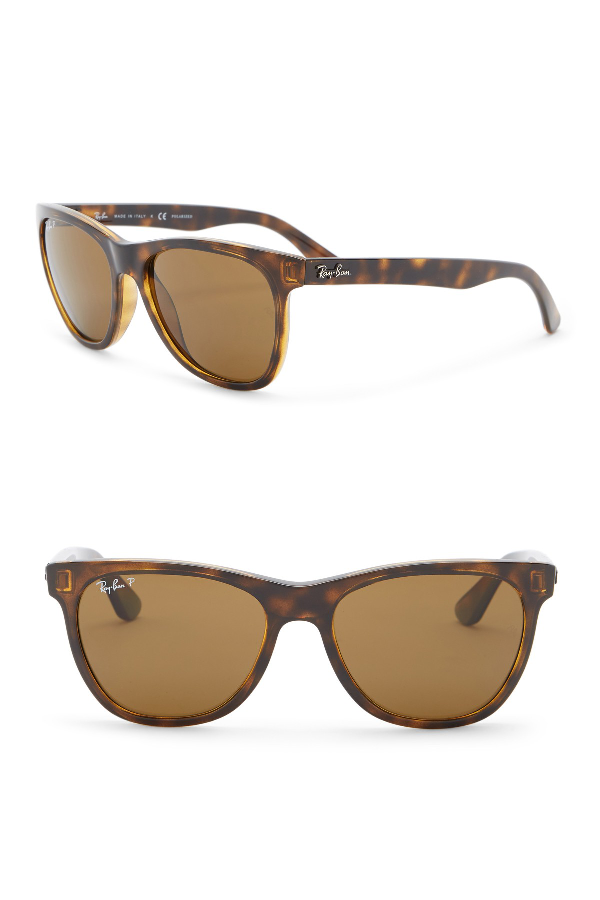 Ray Ban 54mm Polarized Wayfarer Sunglasses In Lite Havana Modesens
