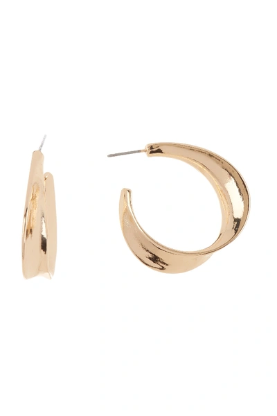 Shop Area Stars Beveled Hoop Earrings In Gold