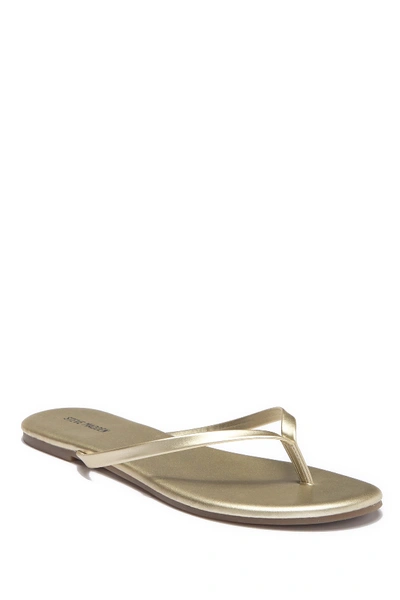 Shop Steve Madden Tay Flip Flop In Gold