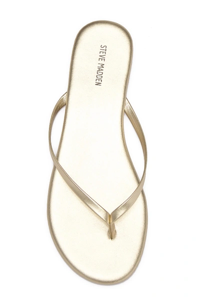 Shop Steve Madden Tay Flip Flop In Gold