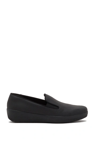 Shop Fitflop Superskate Perforated Loafer In Black