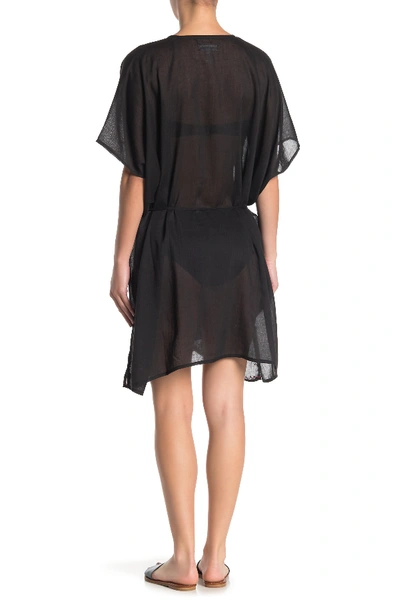 Shop Calvin Klein Whip Stitch Beach Cover-up Dress In Black