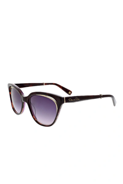 Shop Oscar De La Renta Cat Eye Sunglasses In Violet