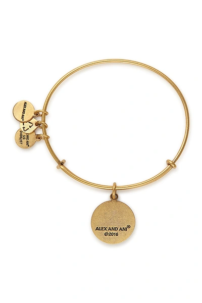 Shop Alex And Ani Initial 'x' Adjustable Wire Bangle In Russian Gold