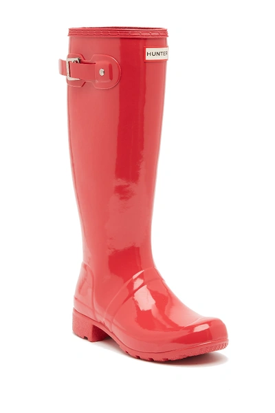 Shop Hunter Original Tour Gloss Packable Rain Boot In Flare