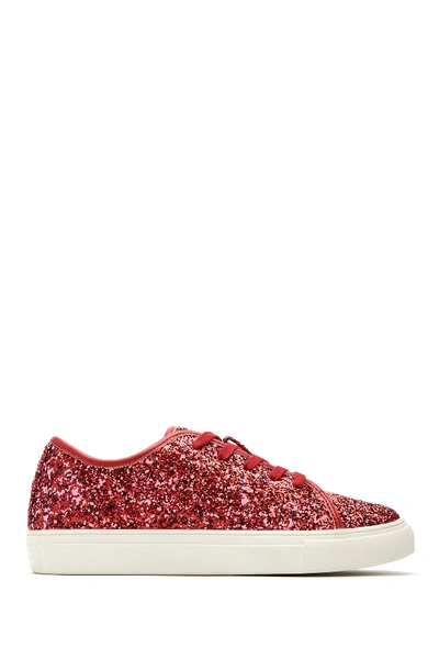 Shop Katy Perry The Glam Glitter Sneaker In Spanish Red
