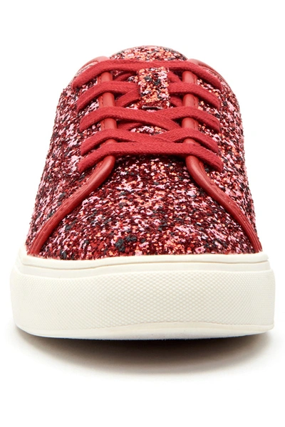 Shop Katy Perry The Glam Glitter Sneaker In Spanish Red
