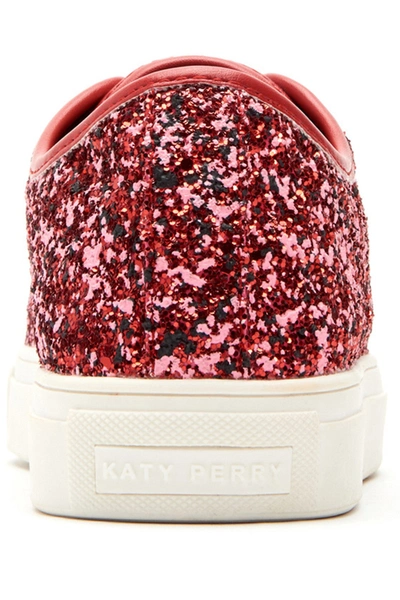 Shop Katy Perry The Glam Glitter Sneaker In Spanish Red