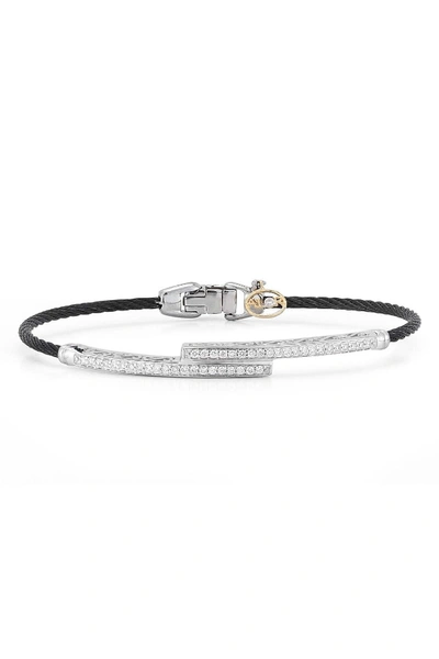 Shop Alor (r) Overlap Diamond Wrap Bracelet In Black