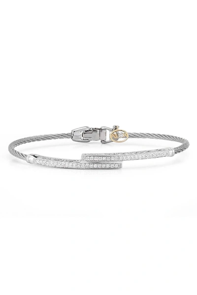 Shop Alor Overlap Diamond Wrap Bracelet - 0.36 Ctw In Grey