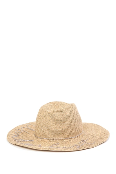 Shop Eugenia Kim Emmanuelle Wanderlust Wide Brim Fedora Hat In Sand