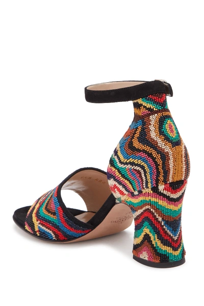 Shop Valentino Beaded Ankle Strap Sandal In Multicolor/nero