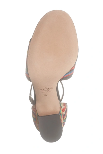 Shop Valentino Beaded Ankle Strap Sandal In Multicolor/nero