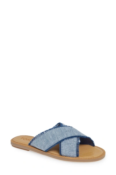 Shop Toms Viv Sandal In Medium Blue