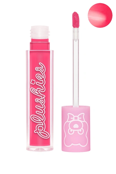 Shop Lime Crime Plushies Soft Focus Lip Veil - Mad For Magenta In Bright Pink