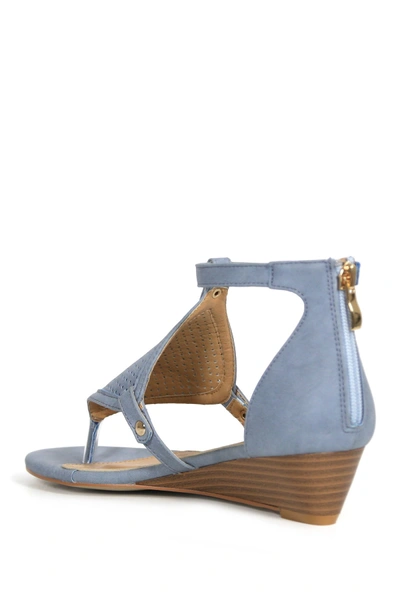 Shop Catherine Catherine Malandrino Romy Low Wedge Sandal In Light Blue