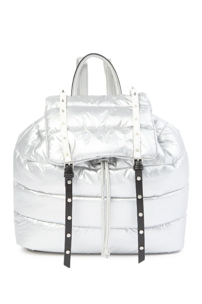 Shop Sam Edelman Branwen Flap School Backpack In Silver