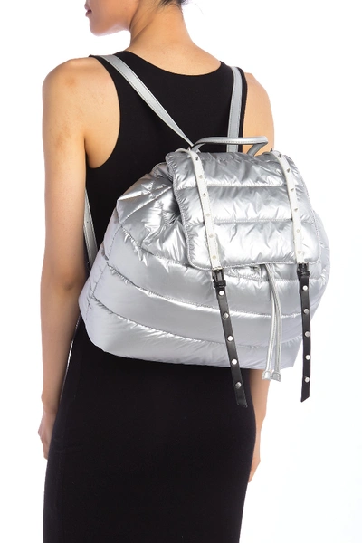 Shop Sam Edelman Branwen Flap School Backpack In Silver