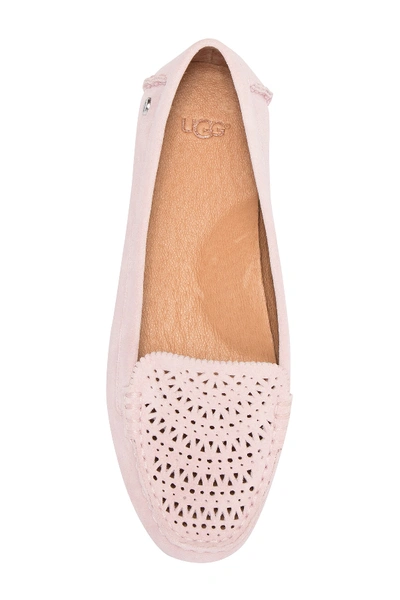 Shop Ugg Clair Suede Flat In Seashell Pink