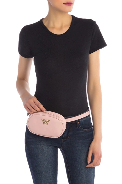 Shop Ellen Tracy Butterfly Soft Belt Bag In Blush
