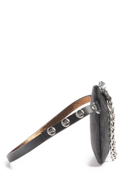 Shop Michael Kors Pull Chain Belt Bag In Black