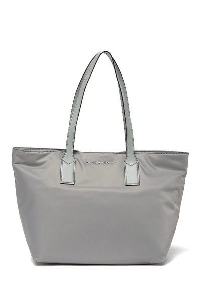 Shop Marc Jacobs Nylon Wingman Tote Bag In Storm Grey