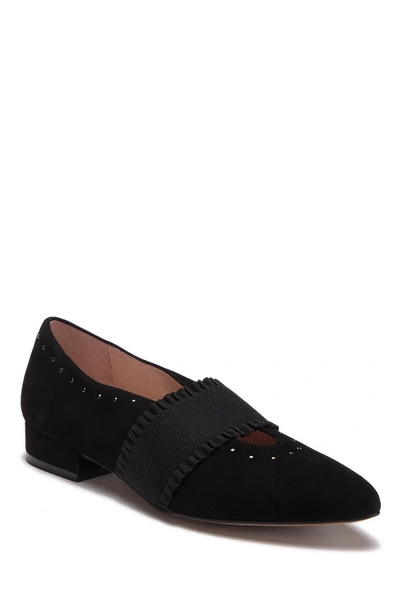 Shop Patricia Green Joni Suede Studded Flat In Black