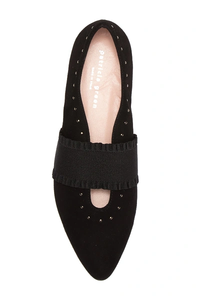 Shop Patricia Green Joni Suede Studded Flat In Black
