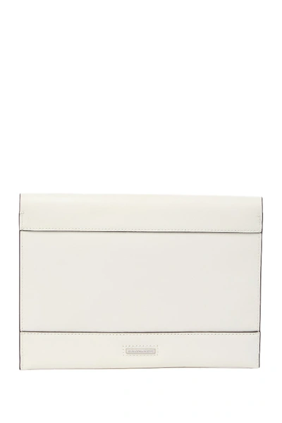Shop Rebecca Minkoff Leo Leather Envelope Clutch In Bianco