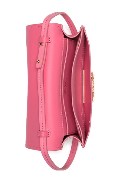 Shop Zac Zac Posen Eartha Bellini Leather Mini Shoulder Satchel In Med Pink