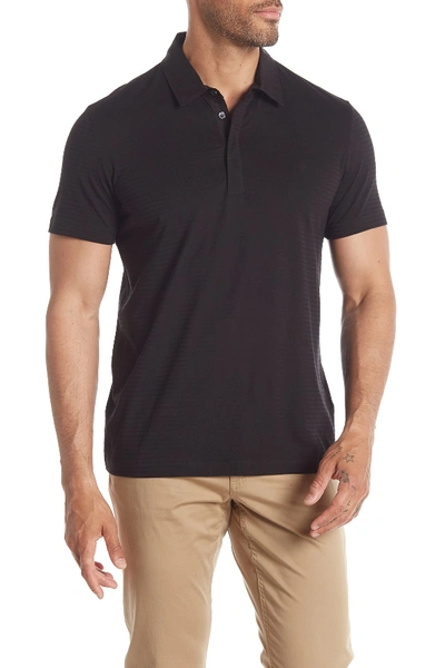 Shop Theory Claude Flame Jersey Polo In Blk