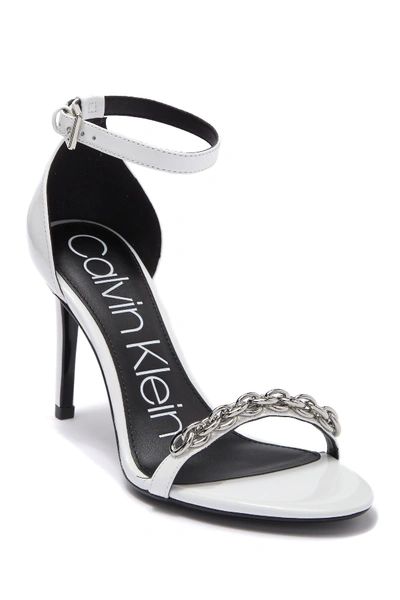 Calvin Klein Rajni Chain Stiletto Sandal In White ModeSens