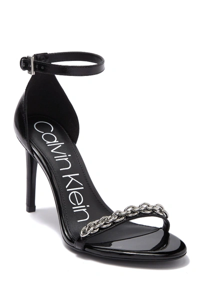 Shop Calvin Klein Rajni Chain Stiletto Sandal In Black