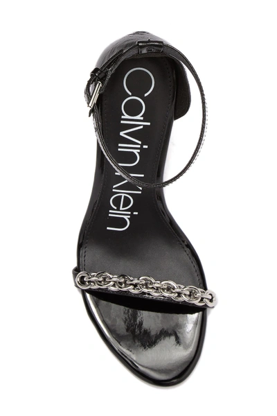 Shop Calvin Klein Rajni Chain Stiletto Sandal In Black