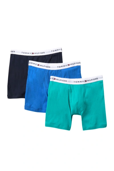 Shop Tommy Hilfiger Classic Boxer Briefs - Pack Of 3 In Lichen