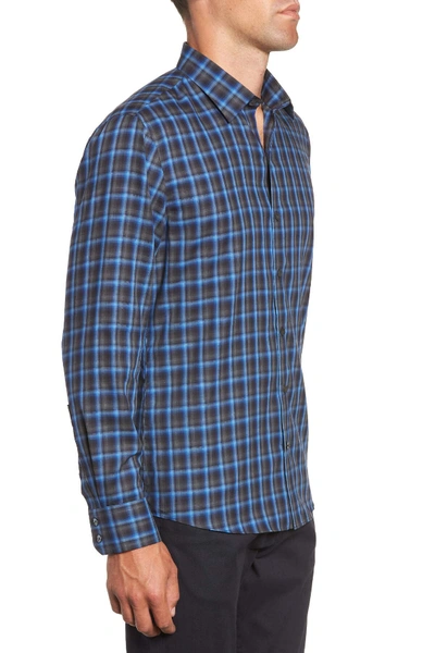 Shop Zachary Prell Danise Regular Fit Check Sport Shirt In Royal