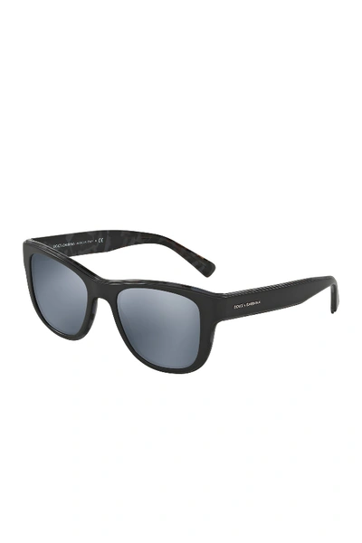Shop Dolce & Gabbana 54mm Square Full Rim Sunglasses In Mat Black