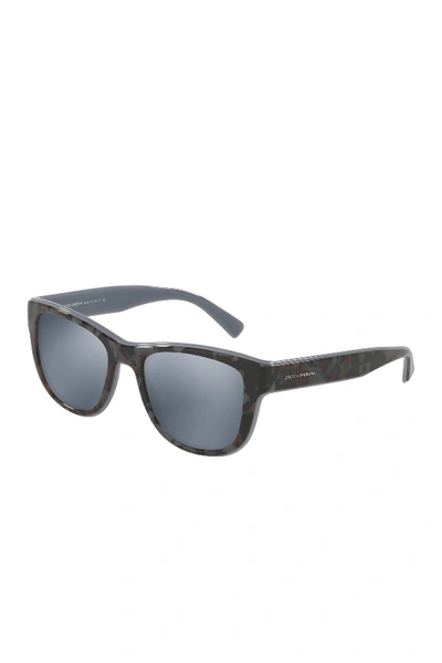 Shop Dolce & Gabbana 54mm Square Full Rim Sunglasses In Grey