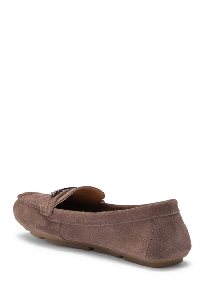 Shop Calvin Klein Lunasi Suede Loafer In Army Fatigue