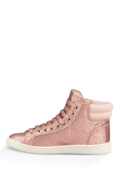 Shop Ugg Olive Glitter High Top Sneaker In Pink