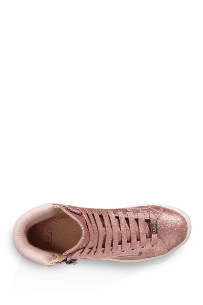 Shop Ugg Olive Glitter High Top Sneaker In Pink