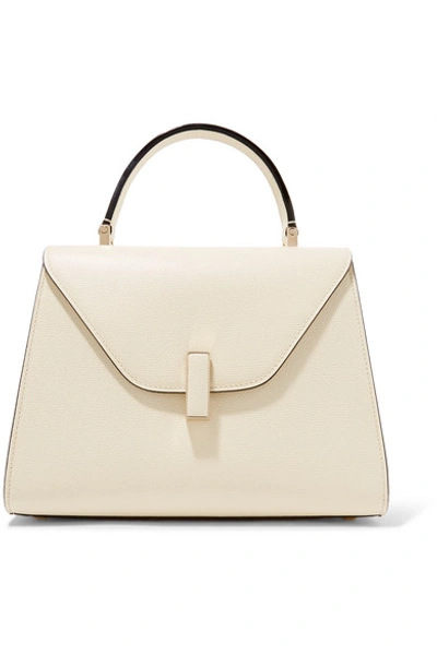 Valextra Iside Medium Textured-leather Shoulder Bag In White | ModeSens