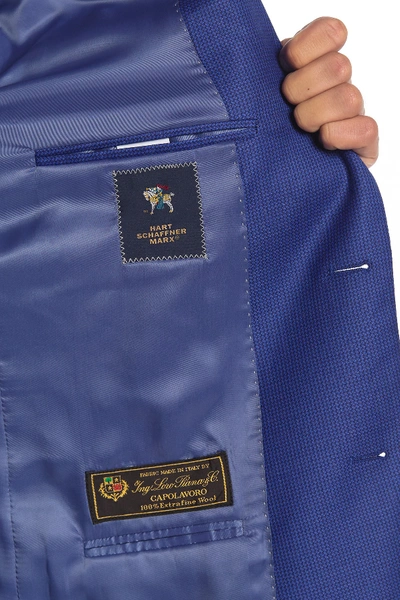 Shop Hart Schaffner Marx Bright Blue Solid Two Button Notch Lapel Wool Classic Fit Blazer