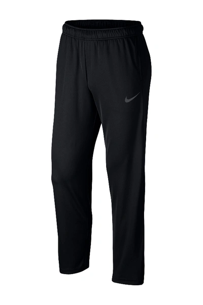 Shop Nike Epic Knit Dri-fit Straight Leg Pants In Black/mtlcht