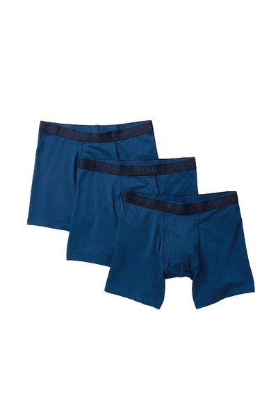 Shop Ted Baker Assorted Boxer Briefs - Pack Of 3 In Poseidon